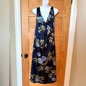 Vintage Floral Dress | Midi Dress | Wedding Guest Outfit | Silky Dress | Slinky